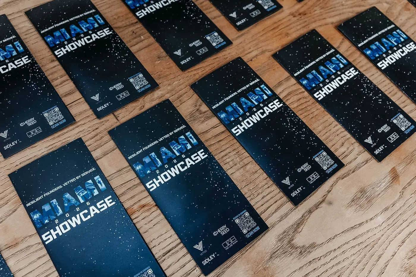 Printed programs for the Miami 2026 Showcase.